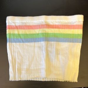 forever 21 rainbow tube top, size - medium